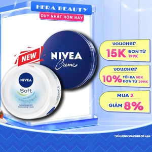 Kem Dưỡng Ẩm Da Mặt Nivea Soft 200ml Dưỡng Trắng Da Mặt, Phục Hồi Da, Mờ Thâm Nám, Thâm Mụn Giúp Da Đều Màu, Mịn Màng