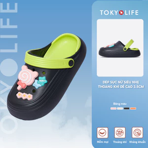 Dép sục nữ TOKYOLIFE siêu nhẹ thoáng khí êm chân đế cao 3.5cm 40004700