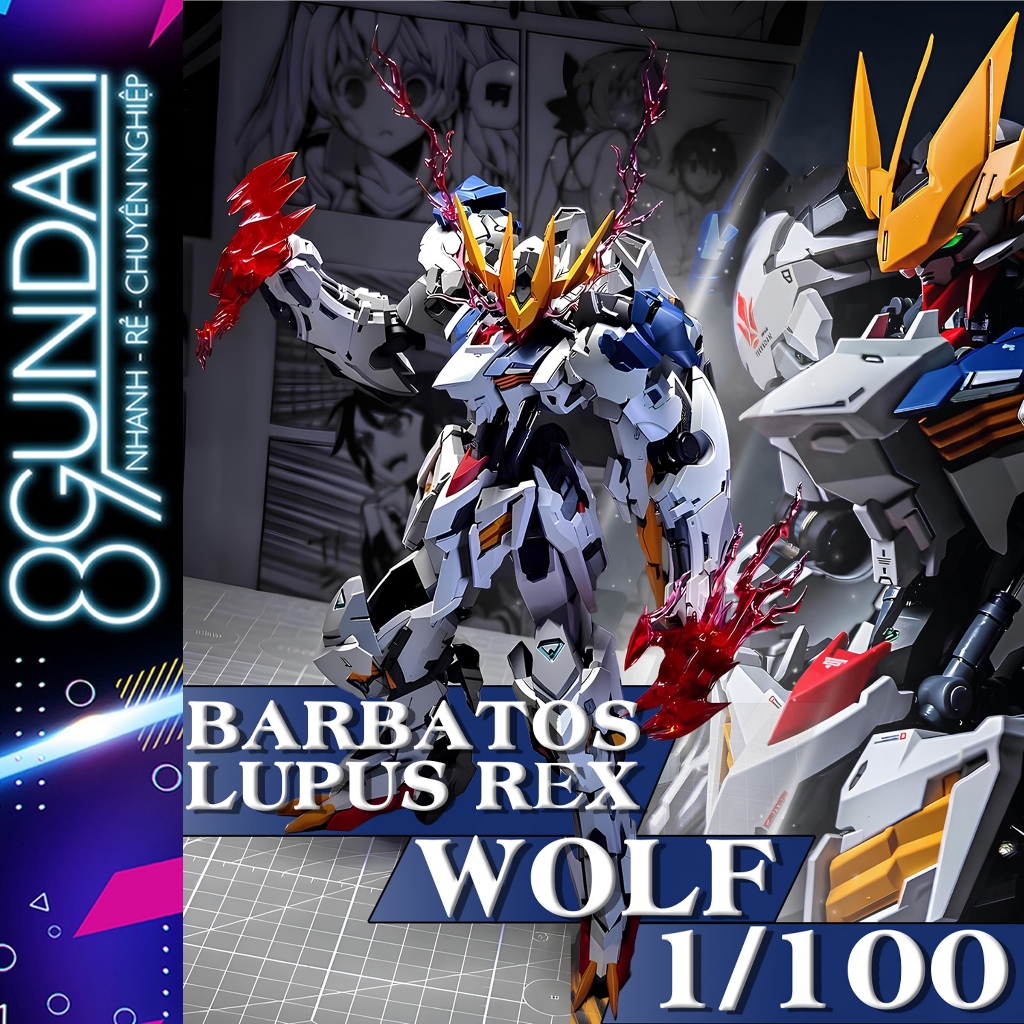 [CÓ SẴN] Mô Hình Lắp Ráp 1/100 Barbatos Lupus Rex - WOLF (tặng base ...