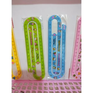 Combo 3 cây thước kẻ nhựa TW8088 hình Kawai 15cm