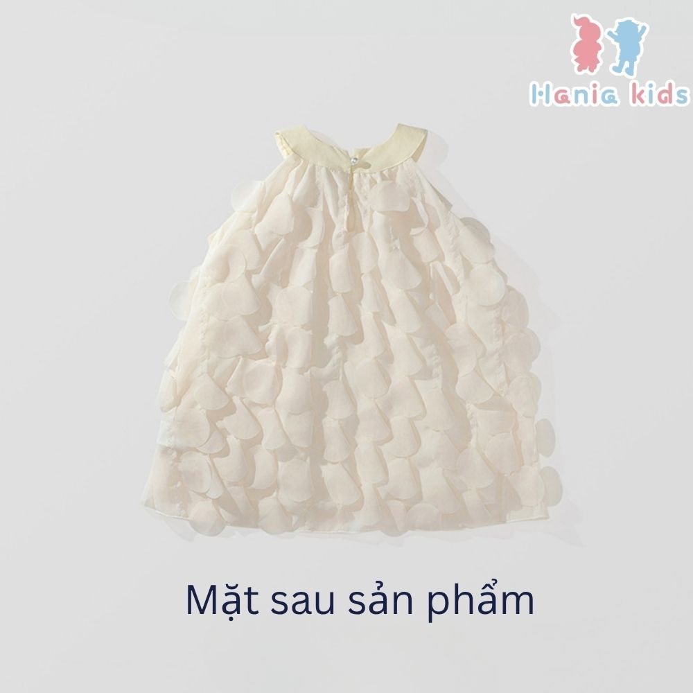 Váy Công Chúa Cho Bé Gái, Váy Cho Bé Phong Cách Tiểu Thư Phối Nơ Thiết Kế Cánh Hoa Nổi