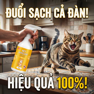 📣 Khuyến mãi 🐱 Mèo chạy khi ngửi mùi 🐶🚫 Xịt đuổi mèo & chó 510ml – Ngăn mèo ị bậy, an toàn cho người & thú cưng ✅