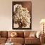 Tranh Treo Phòng Khách Hoa Lá Nghệ Thuật Treo Tường Luxury 3D Floral Cao Cấp Hiện Đại - Decor Phòng Ngủ Sang Trọng