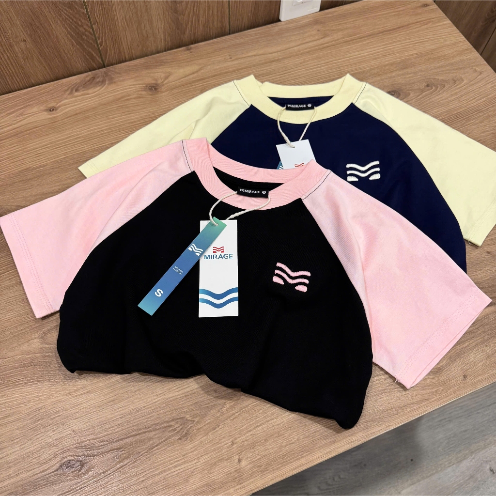 Áo Thun Trơn Phối Tay Màu Xinh Yêu, Chất Cotton Mềm Mịn, Có Kèm Hình Thật.