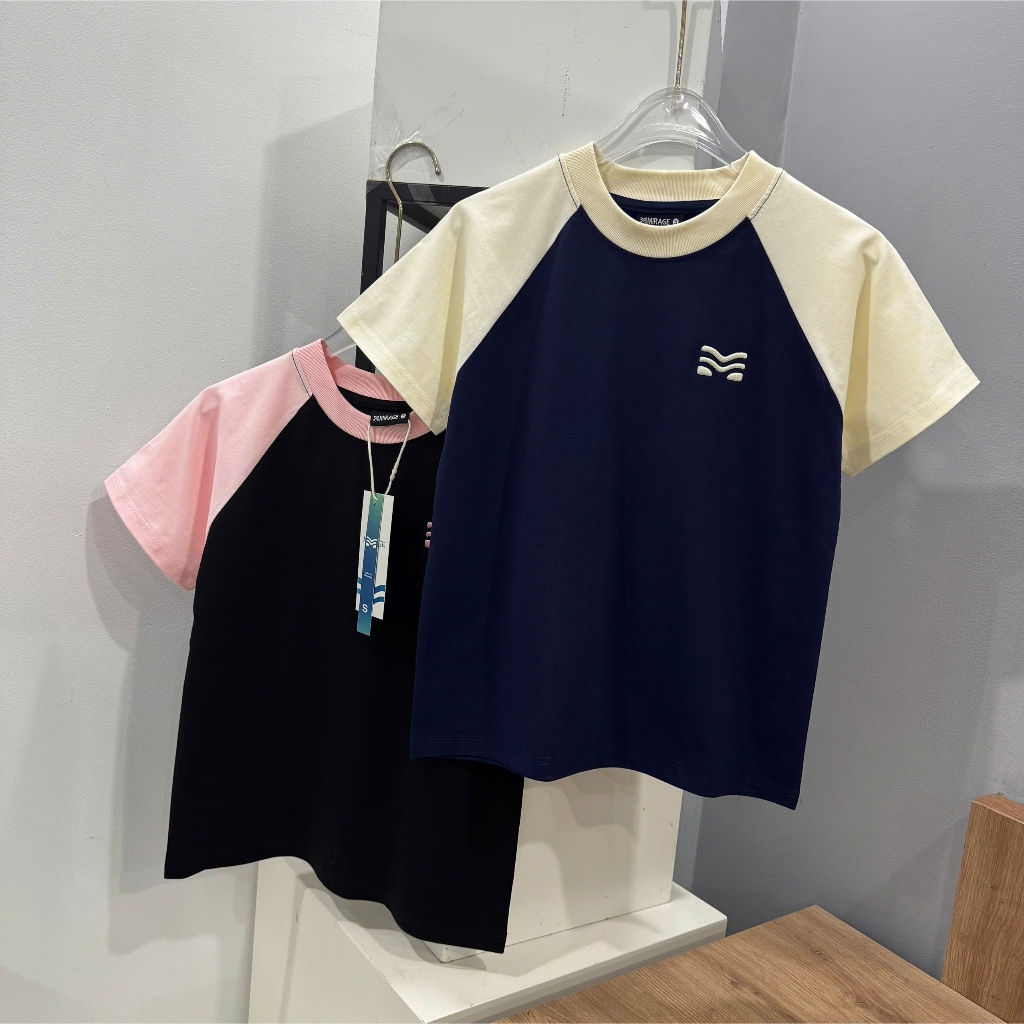 Áo Thun Trơn Phối Tay Màu Xinh Yêu, Chất Cotton Mềm Mịn, Có Kèm Hình Thật.