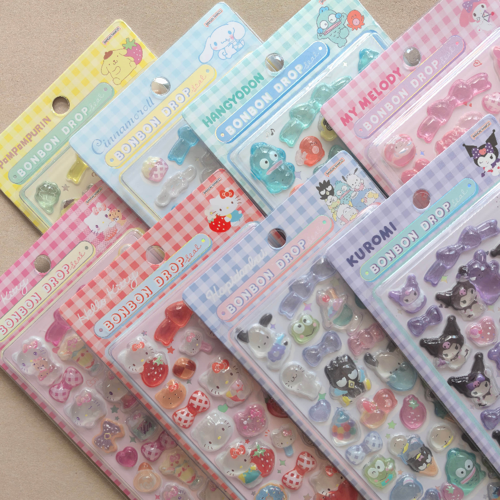 Sticker 3D Pha Lê Hình Sanrio – Hello Kitty, Melody, Cinnamoroll – Tem Dán Ốp Điện Thoại Chống Nước,  Đồ DIY Cực Xinh