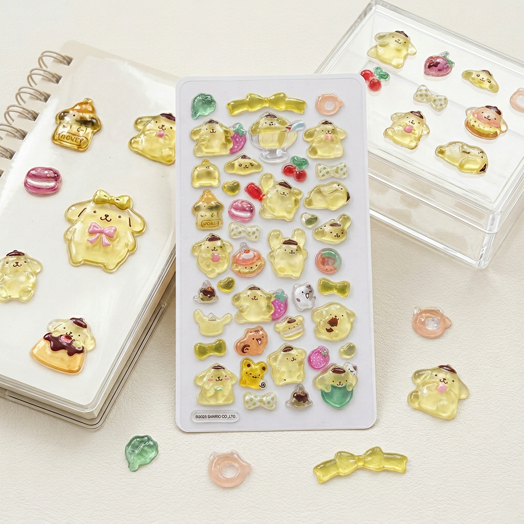 Sticker 3D Pha Lê Hình Sanrio – Hello Kitty, Melody, Cinnamoroll – Tem Dán Ốp Điện Thoại Chống Nước,  Đồ DIY Cực Xinh