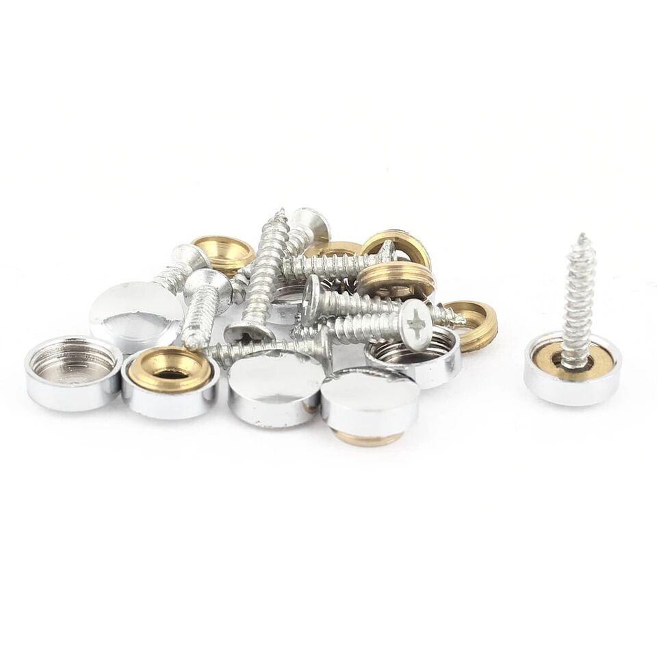 Combo 8 nắp chụp đầu vít inox 304 BEDO - Mũ chụp vít, chụp gương cầu thang, chống gỉ thẩm mỹ cao