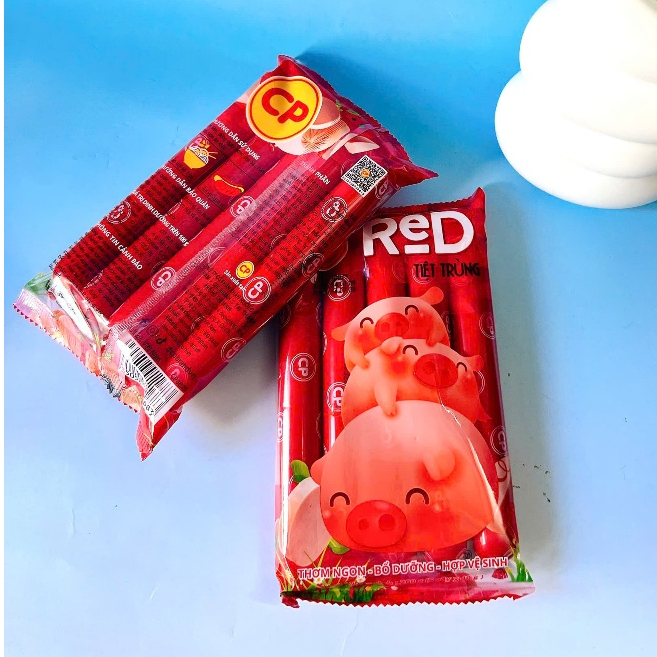 2 Gói Xúc Xích Heo CP Tiệt Trùng_Mỗi gói 200g_ Cây LỚN (5 Cây/ 1 Gói)
