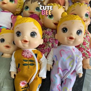 Set 3 Búp bê BABY ALIVE xuất Mỹ, cao 25cm, lỗi lem sơn - CUTEBEE tặng kèm phụ kiện