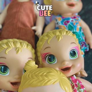 Set 3 Búp bê BABY ALIVE xuất Mỹ, cao 25cm, lỗi lem sơn - CUTEBEE tặng kèm phụ kiện