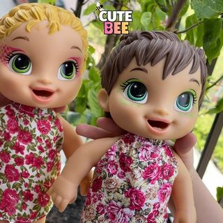 Set 3 Búp bê BABY ALIVE xuất Mỹ, cao 25cm, lỗi lem sơn - CUTEBEE tặng kèm phụ kiện