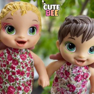 Set 3 Búp bê BABY ALIVE xuất Mỹ, cao 25cm, lỗi lem sơn - CUTEBEE tặng kèm phụ kiện