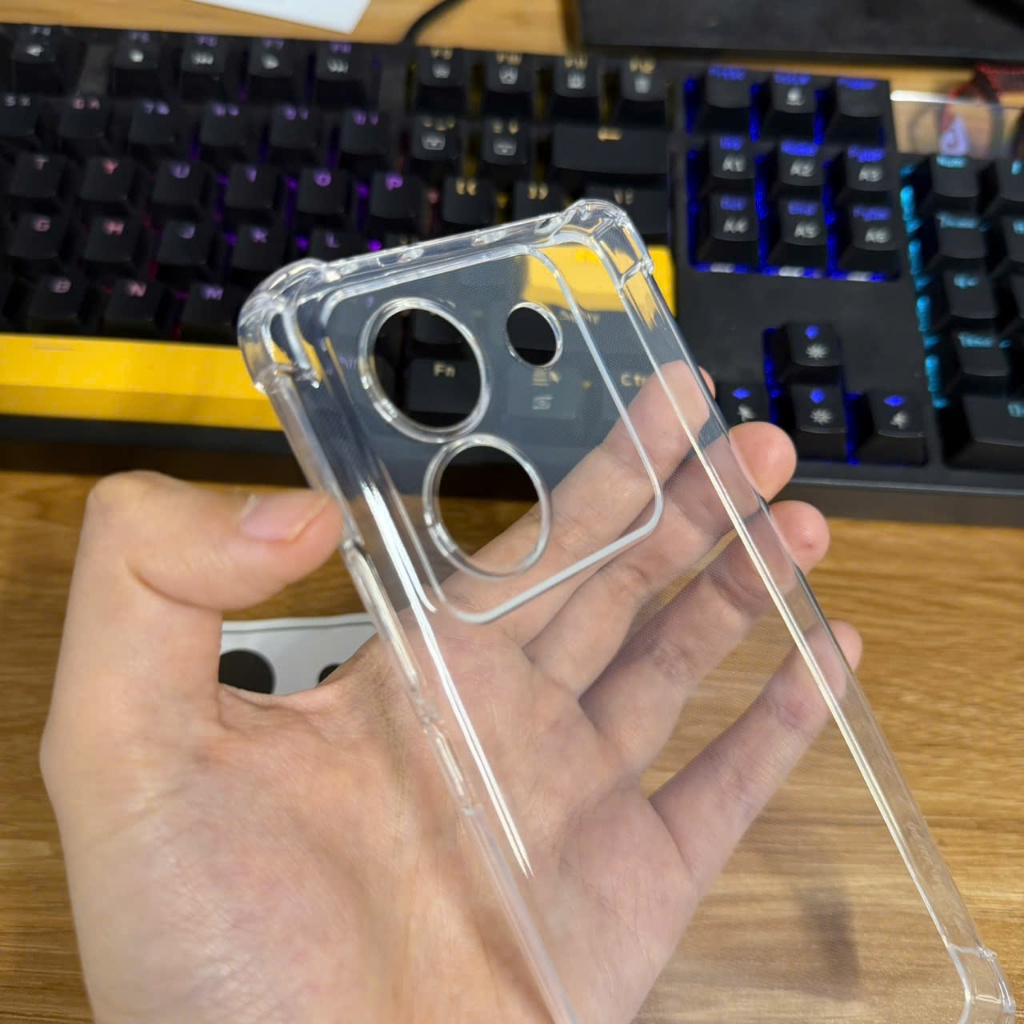 Ốp lưng Poco M7 Pro 5G dẻo trong suốt silicon bảo vệ camera điện thoại toàn diện Vỏ bao đt sharkcase
