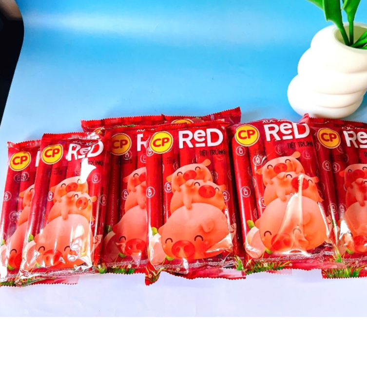 10 Gói Xúc Xích Heo CP Tiệt Trùng_Mỗi gói 200g_ Cây LỚN (5 Cây/ 1 Gói)