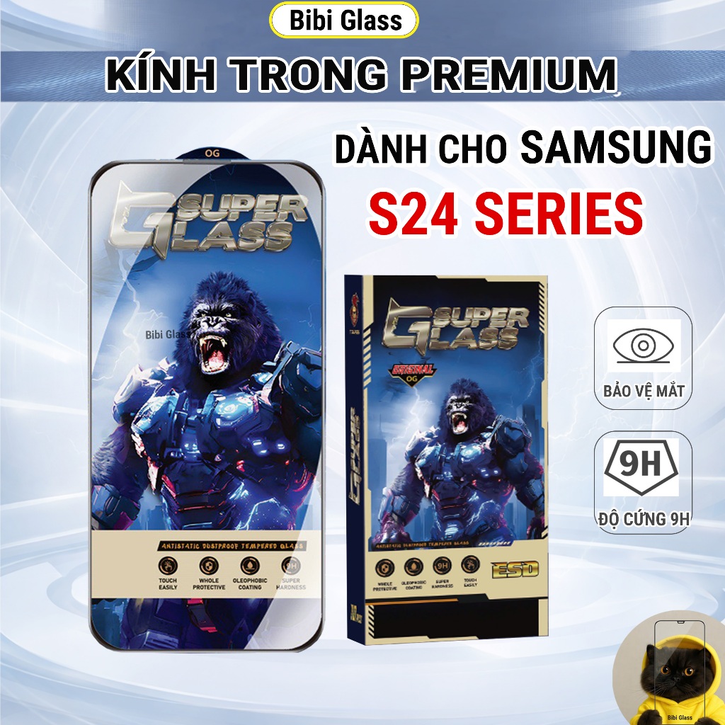 Kính cường lực Samsung S24, S24 ultra, S24 Plus, FE 5G full màn miếng dán bảo vệ màn hình đT ss