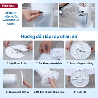 Quạt tháp làm mát bằng hơi nước Fujihome AC-1001C Điều khiển từ xa, tiết kiệm điện, 3 cấp độ gió
