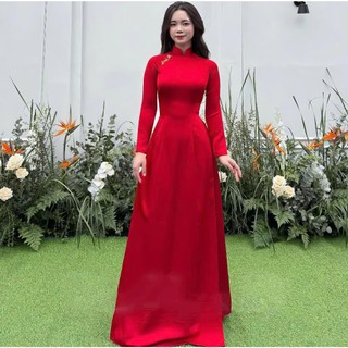 Áo Dài Truyền  Thống Lụa Thái  Họa Tiết Vân  Cực Sang Trọng,Áo Dài Truyền Thống Phù Hợp Dịp Lễ Tết-Áo Dài YUMI