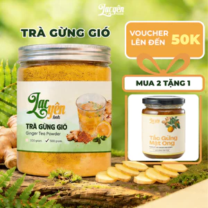 Trà Gừng Gió Đắk Lắk Lạc Yên Foods Ít Ngọt Thơm Ngon, Trà Hòa Tan Tiện Lợi, Giúp Ấm Cơ Thể