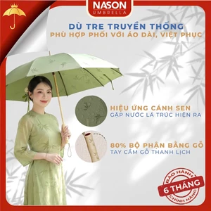 Ô dù truyền thống Nason Umbrella Bambrella thiết kế độc đáo, công nghệ hiện lá khi gặp nước mưa, chống nắng chống UV