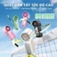 tay mini nhỏ gọn dễ thương có thể sạc lại qua USB -Quạt cầm tay Turbo làm mát với màn hình LED và điều chỉnh 100 tốc độ
