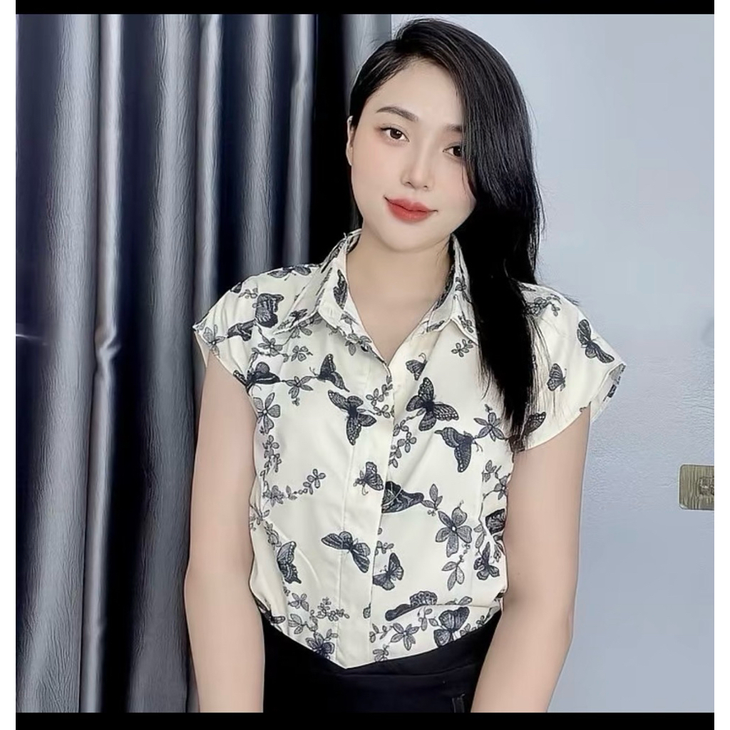 SƠ MI KIỂU TAY HẾN. from áo rông mặc thoáng mát