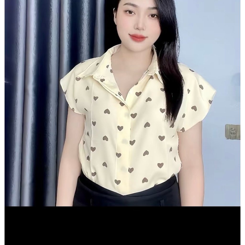 SƠ MI KIỂU TAY HẾN. from áo rông mặc thoáng mát
