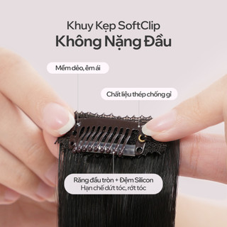 Bộ Tóc Kẹp 6 Phím CAPELLI Xoăn Sóng Jelly Perm 40-50cm
