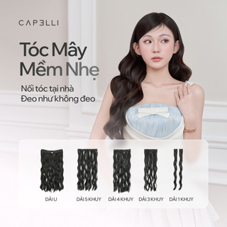 Bộ Tóc Kẹp 6 Phím CAPELLI Xoăn Sóng Jelly Perm 40-50cm