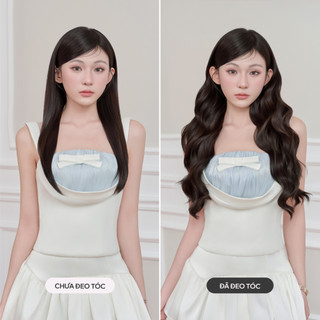 Bộ Tóc Kẹp 6 Phím CAPELLI Xoăn Sóng Jelly Perm 40-50cm