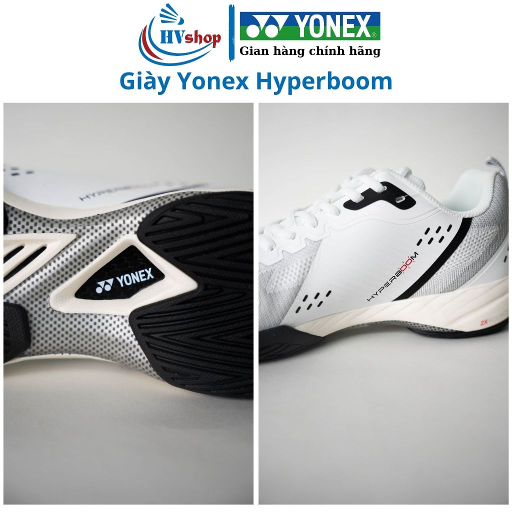 Giày cầu lông Yonex Hyperboom Lite chính hãng, da PU dễ dàng vệ sinh, chống trơn trượt tốt - HVShop