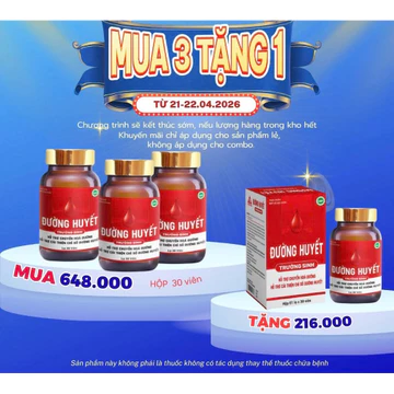 Combo Viên Uống Hỗ Trợ Ổn Định Đường Huyết Từ Thảo Dược – Dây Thìa Canh, Giảo Cổ Lam, Mướp Đắng, Linh Chi – 3 Hộp