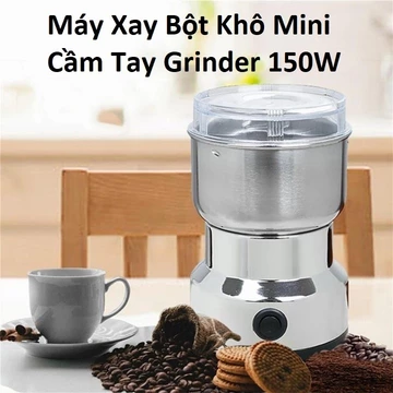 MÁY XAY BỘT KHÔ MINI CẦM TAY GRINDER 150W - MÁY XAY BỘT MINI NGŨ CỐC, TIÊU, TỎI, ỚT, CAFE, THUỐC ĐÔNG Y - MÁY XAY MINI