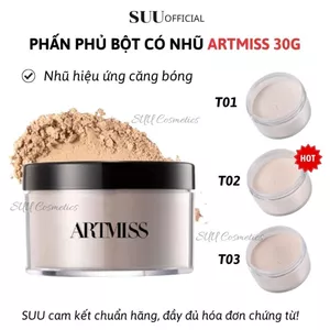 Phấn Phủ Bột ARTMISS 30G Transparent Matte Powder Kiềm Dầu 24H Bột Mịn Có Nhũ Căng Bóng SUU COSMETICS