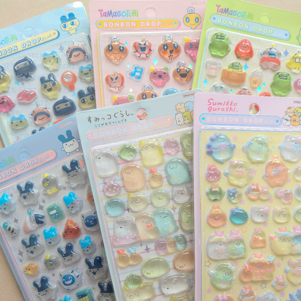 Sticker 3D Pha Lê Hình Sumikko Gurashi & Tamagotchi – Decal Dán Sổ Tay, Trang Trí DIY, Keo Cực Đẹp, Dễ Dán Cho Học Sinh