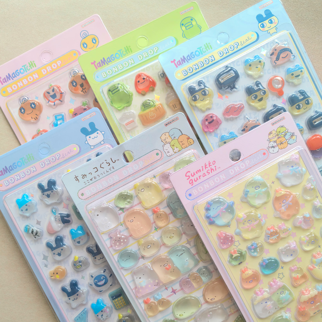 Sticker 3D Pha Lê Hình Sumikko Gurashi & Tamagotchi – Decal Dán Sổ Tay, Trang Trí DIY, Keo Cực Đẹp, Dễ Dán Cho Học Sinh