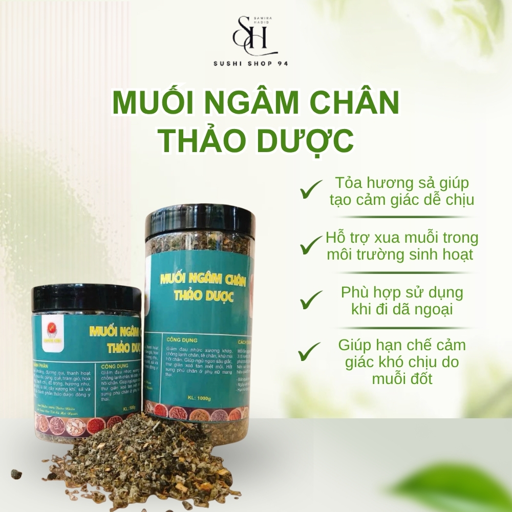 Muối Ngâm Chân Thảo Dược 1kg - Muối Nguyên Hữu - Thải Độc Thư Giãn, Giảm Sưng Phù Cho Mẹ Bầu @suúhishop94