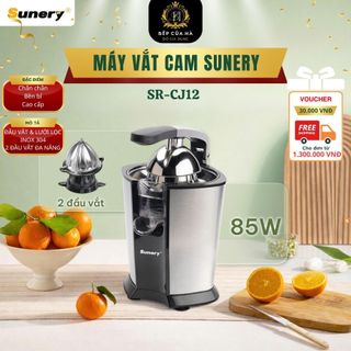 Máy Vắt Cam Sunery SR-CJ12 Thiết Kế Nhỏ Gọn Hiện Đại, Công Suất 85W Hoạt Động Êm Ái Tiết Kiệm Điện Năng - Bếp Của Hà