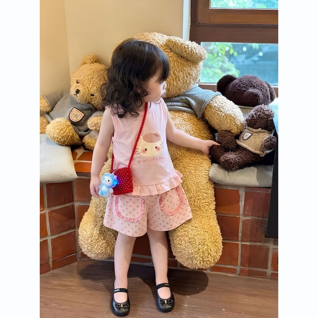 ( COMBO 1-2 ) Bộ đùi nữ bé gái áo 3 lỗ quần túi bèo bé gái sz 9 - 37 kg, quần áo bé gái mùa hè 2026