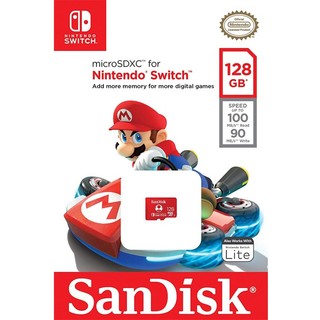 Thẻ nhớ MicroSDXC Sandisk for Nintendo Switch 128GB đọc 100MB/s, ghi 90MB/s (Đỏ) - Phụ Kiện Nhất Tín