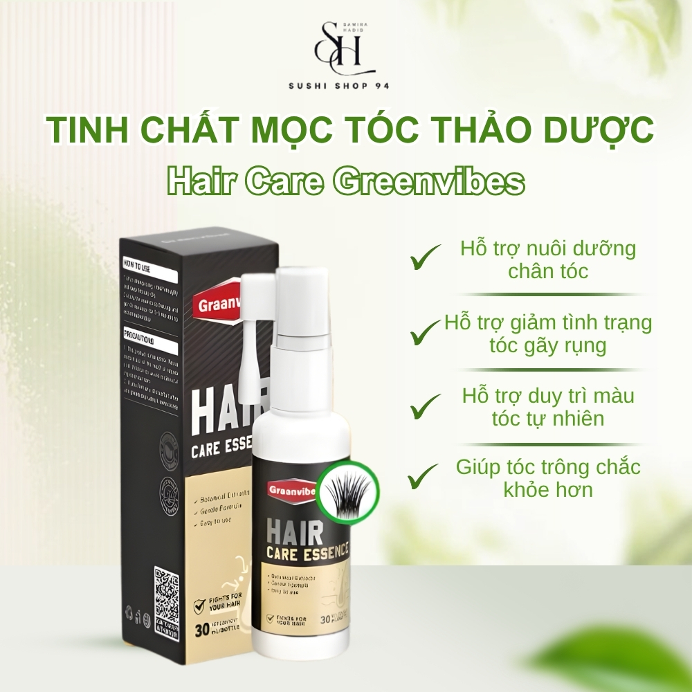 @sushishop94 Tinh Chất Mọc Tóc Thảo Dược Hair Care Greenvibes, Xịt Nuôi Dưỡng Chân Tóc, Giảm Tóc Bạc, Gãy Rụng