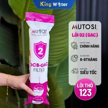 [HOẢ TỐC] Lõi MUTOSI Số 2 - OCB GAC (Đúc Liền, Nối Nhanh) - Lõi Thô Chính Hãng Cho Máy Lọc Nước RO
