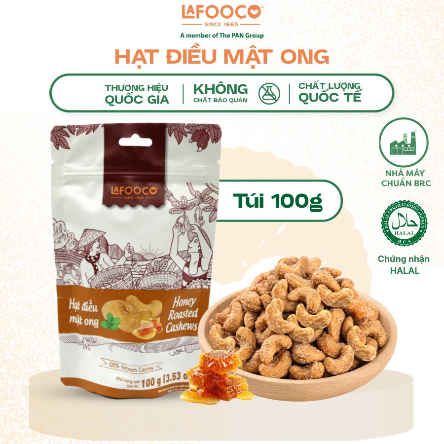 Hạt Điều Mật Ong LAFOOCO túi 100g