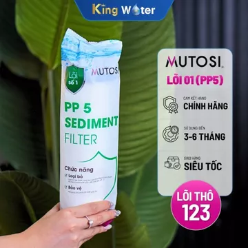 [HỎA TỐC HCM] Lõi Thô Số 01 MUTOSI PP5 (Chuẩn Cốc Vặn 10") - Lõi Lọc Chính Hãng Cho Máy Lọc Nước RO
