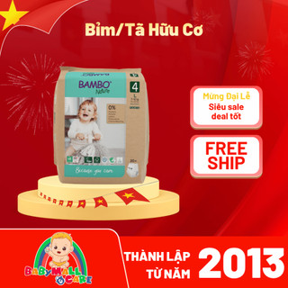 Bỉm/Tã Hữu Cơ Bambo Nature – Siêu Mềm, Siêu Thấm – An Toàn Cho Làn Da Nhạy Cảm – Size 0 / 1 / 2 / 3 / 4 / 5 / 6
