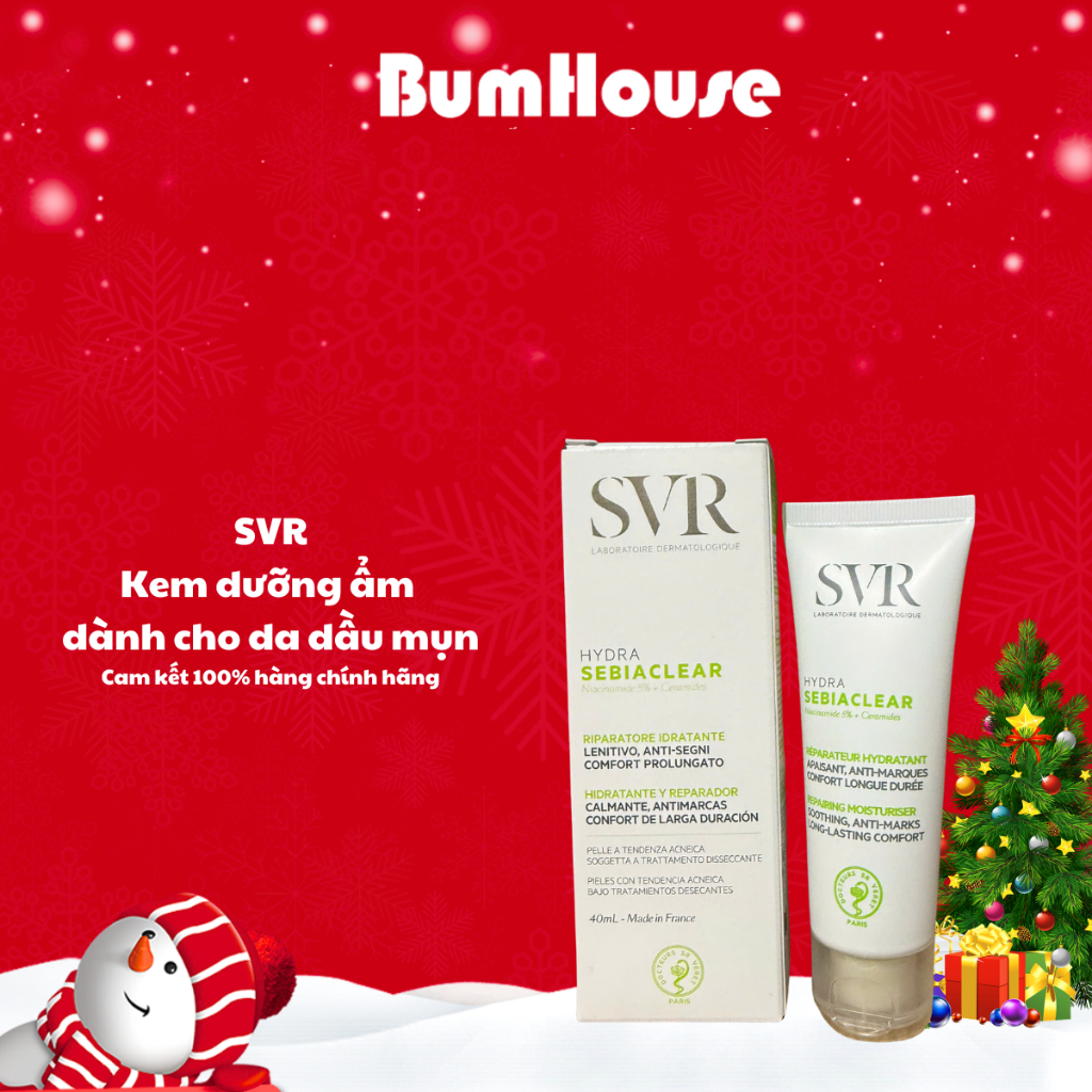 [HÀNG CTY] Kem Dưỡng Ẩm Kiểm Soát Dầu SVR Sebiaclear Hydra Dành Cho Da Dầu Mụn 40ml