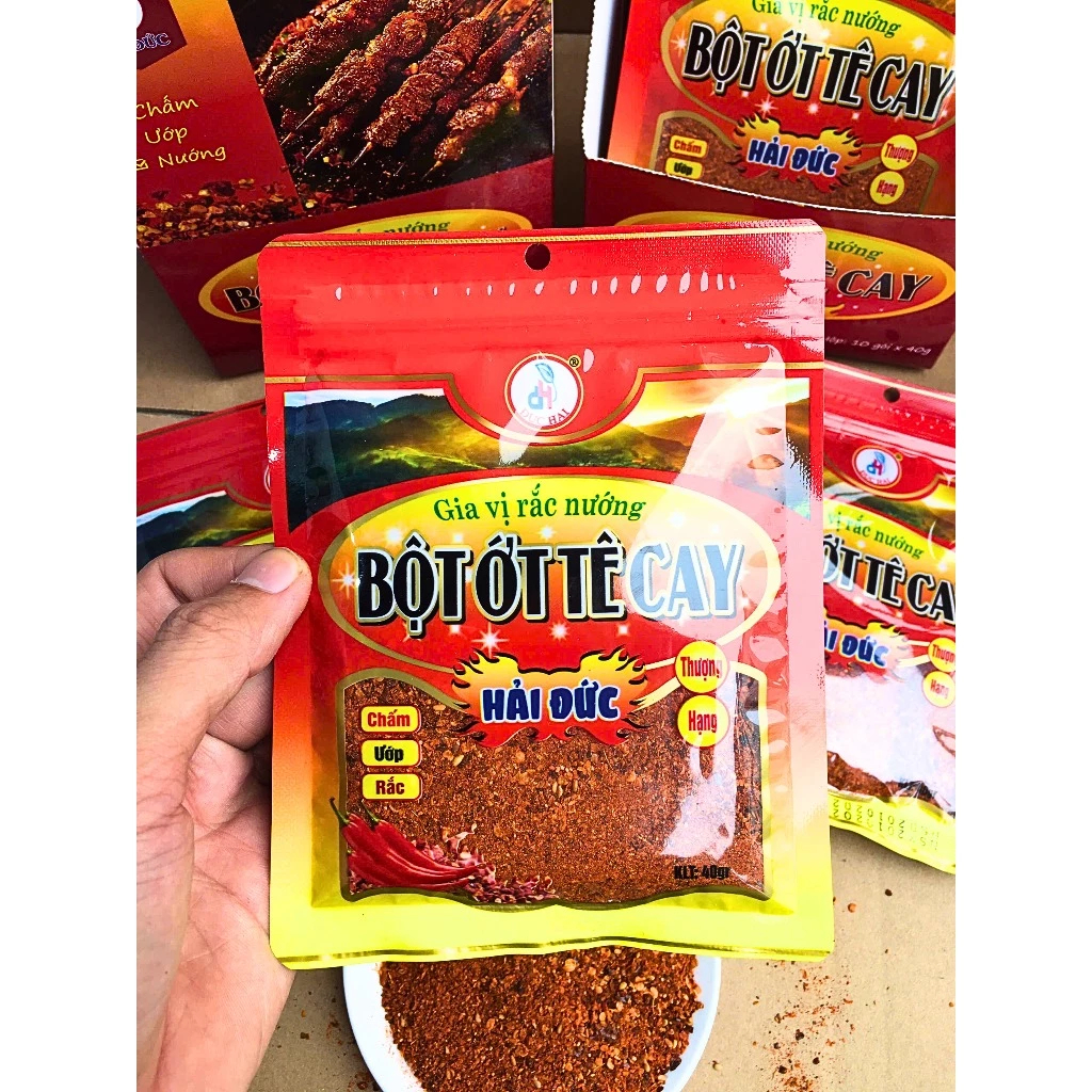 Bột Ớt Tê Cay Đức Hải 40g-1kg Gia vị rắc nướng Đậm Vị Cay Tê Kích Thích Vị Giác - Đức Hải Food