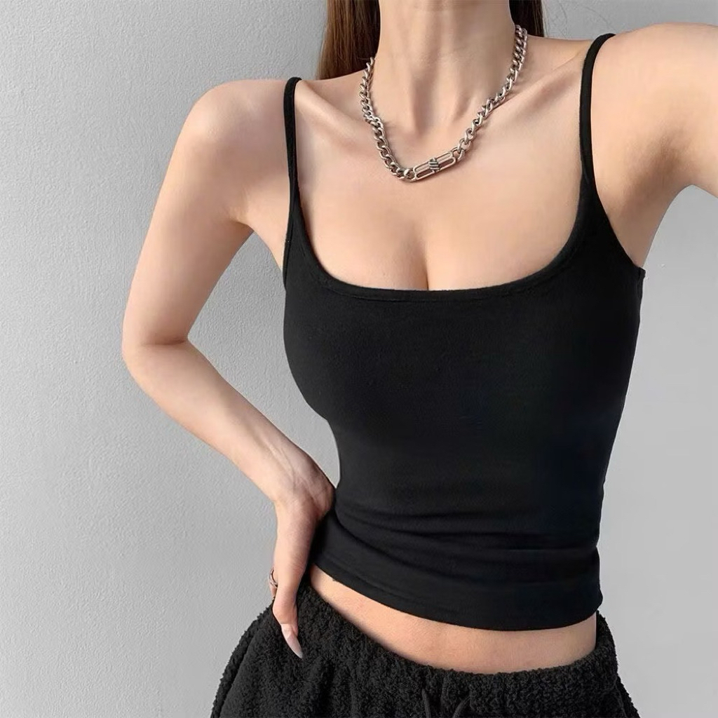 Áo bra 2 dây croptop dáng dài có đệm,áo cotton mềm mịn 626