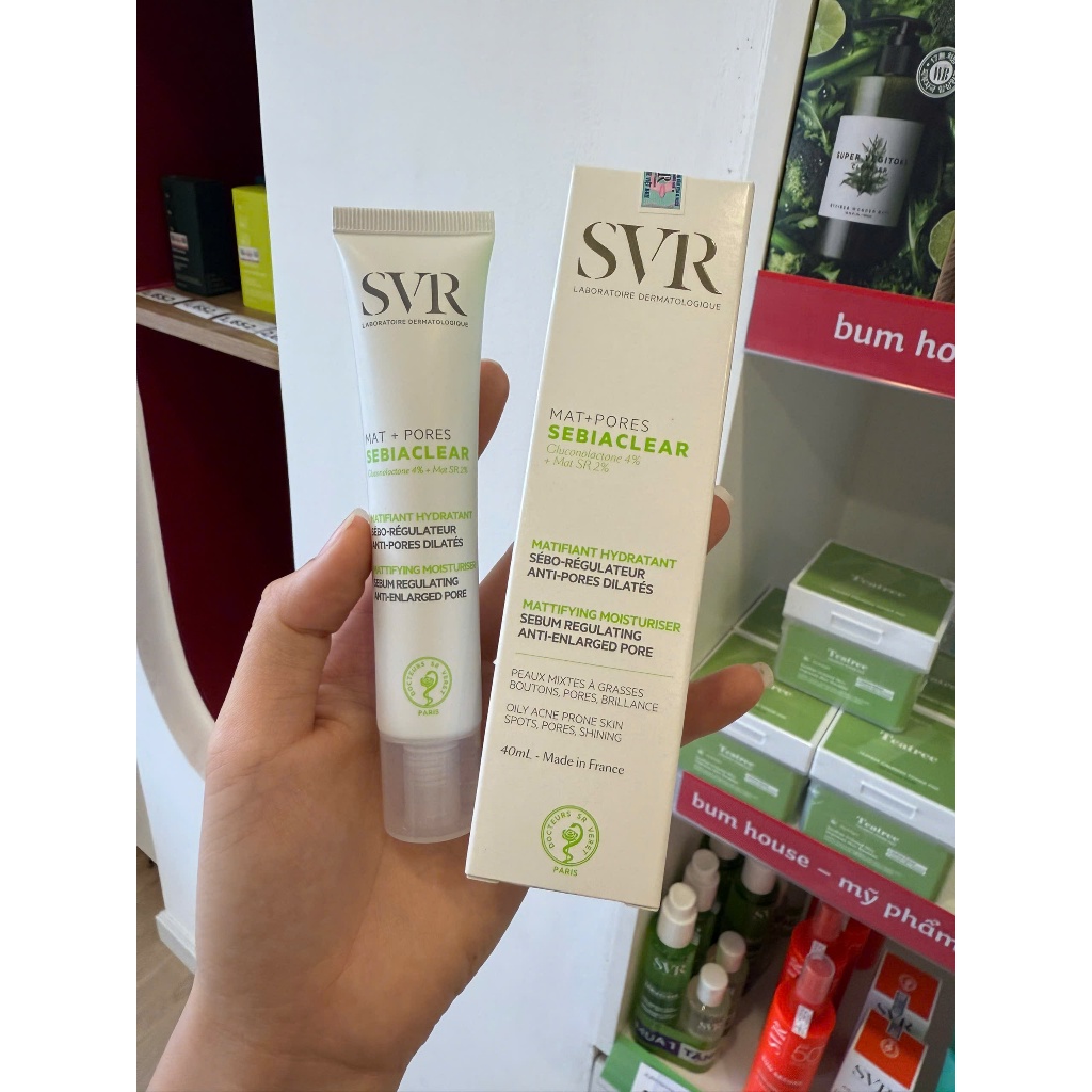 [HÀNG CTY] Kem Dưỡng Da SVR Sebiaclear Mat+Pores Kiềm Dầu, Se Khít Lỗ Chân Lông 40ml