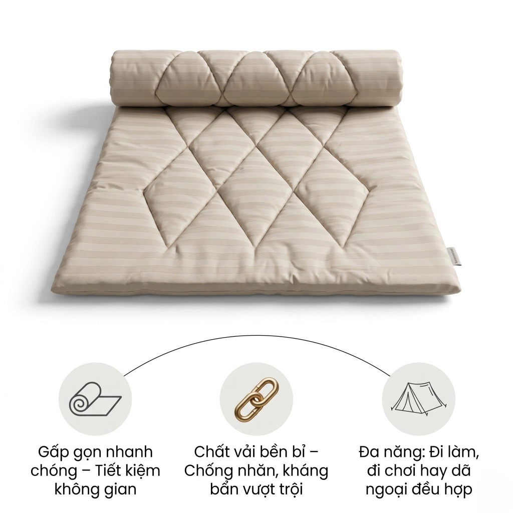 Tấm trải tiện ích, tấm trải ngủ văn phòng LÔNG VŨ ÊM ÁI, topper nệm du lịch - Ngọc Hạnh Bedding